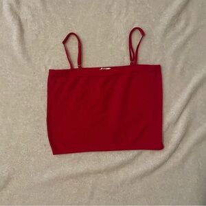Bozzolo Red Fitted Crop Camisole